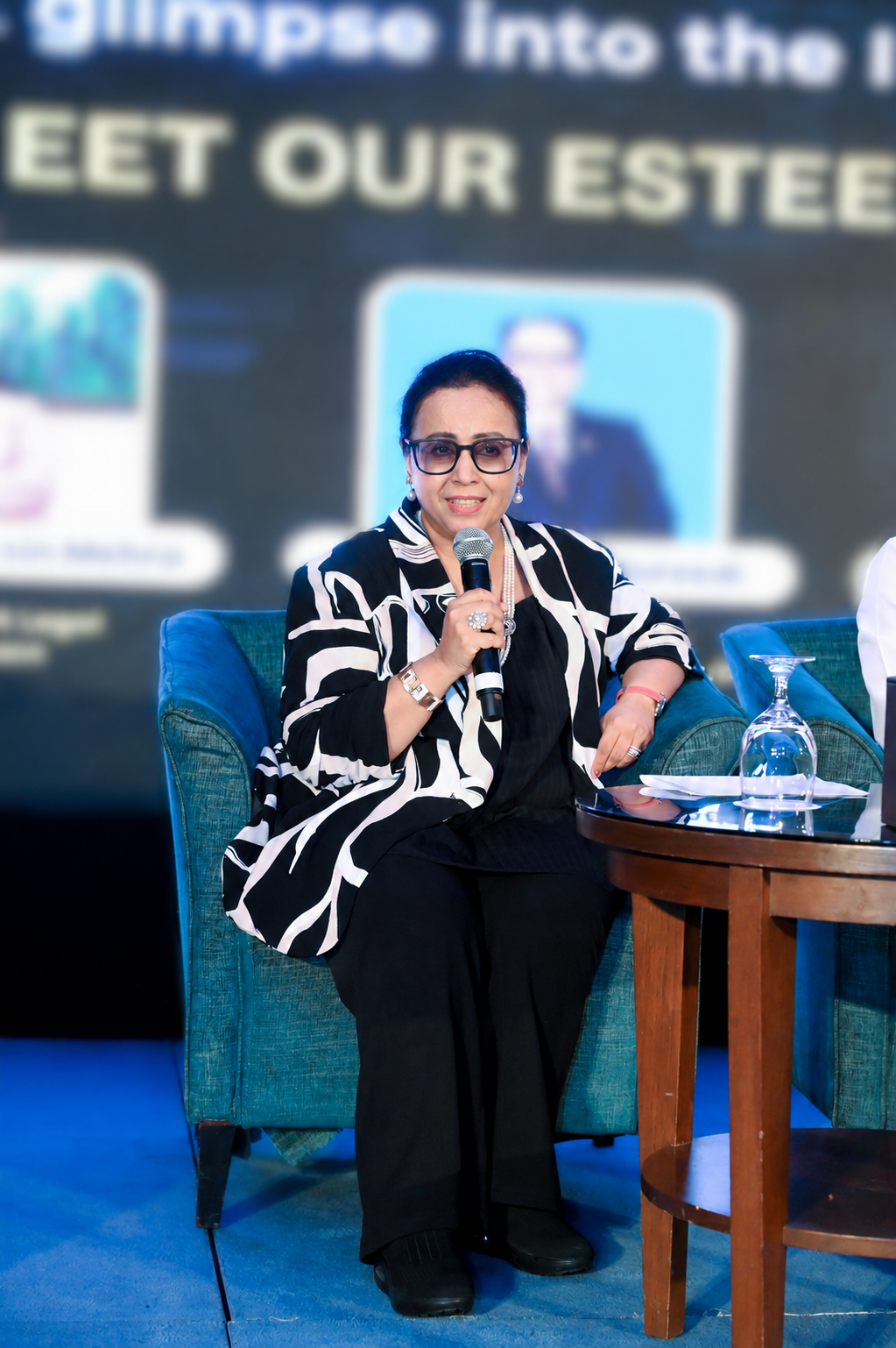 Shilpa Bhasin Mehra speaking at a professional conference